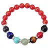Joya cadeau 14SB1037-8MM bracelet de perles de Quartz Rose naturel 7 Chakra pierres précieuses cristal guérison Reiki femmes bijoux bracelet Shippi323u