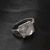 Free Shipping New 925 Sterling Silver fashion jewelry Mona Lisa Flowers with White Diamond With Pave zircon ring hot sell girl gift 1734