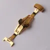 12mm 14mm 16mm 18mm 20mm 22mm Fibbie a farfalla chiusura schieramenti in acciaio inossidabile per cinturino in pelle accessori in metallo di alta qualità oro