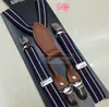 2015 Novas Crianças Meninos Meninas Stripe Suspender Clipe Crianças Mix Estilo Couro Elastic Pants pasta Unisex arco-íris Strape Moda Brace BJ L004