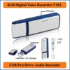 4GB geheugen digitale dictafoon spraakrecorder 2 in 1 geluidsaudioserecorder en USB 2.0 mini flash driver functie oplaadbare batterij 150 uur opnemen wav pq141