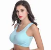 Women Shockproof Sports Bra Stretch Push Up Padded Gym Fitness Vest Breathable Seamless Underwear Yoga Running Tops Absorb Sweat Vest F647