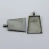 Beadsnice brass bezel pendant trapezoid photo tray bronze base setting for cabochons nickel free and lead free ID 5639