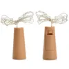 1m 10LED 2M 20LED Garland Festoon Wire Kopparsträng Lätt Cork Shape Wine Bottle Stoppar Fairy Starry Vine Lamp DIY Vase Xmas Decor
