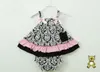 Summer Baby Set Girls Flower Ruffles Tops PP Shorts 2Pcs Outfits Kids Baby Sets Set Cotton Sport Infant Clothing 10599