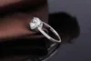 ForLove Two Gifts Luxury Simulated CZ Diamond Genuine 925 pure Sterling Silver rings for womensimulated diamond ring