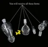 3 Functions piece Helix hand pipe with clip Glass Vase Perc Water Percolator 14.5mm joint