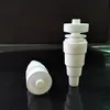 100 Pcs ceramic domeless nail 6 in 1 male and female joint 10mm& 14mm&19mm can use oil rig VS titanium nail quartz nail Free DHL