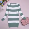 Casual Sweater Women Pullovers Tops Winter Fall 8 Colors Striped Patchwork Women Sweaters Fashion Women Clothing