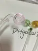 14mm prachtige gekleurde aardbei glas olie branders glas rokende pijpen glazen bong met kleur glas balancer glas water hand pijp