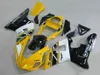 Högkvalitativ kit för Yamaha YZF R1 2000 2001 Svart Vit Gula Fairings Set YZFR1 00 01 ER60