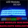 SMD5050 5630 الصمام وحدة ضوء 3 led للماء IP65 في 0.72 واط ل خطابات قناة dc12v تسجيل إلكتروني أضواء أحمر أزرق أخضر