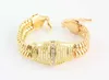 Nova marca de moda 18 k colar banhado a ouro pulseira anel brinco jóias de cristal claro do vintage do casamento conjuntos de jóias de noiva