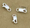 Hummer Claw Clasps med Ring Real Smycken Del 925 Sterling Silver Koppling för halsband 8mm 10mm 12mm 14mm 10st / Lot Drop Shipping YK-0042-4