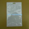 Großhandel 13 cm * 21 cm (5,1 "* 8,3") weiß/klar selbstklebender Reißverschluss Kunststoff-Einzelhandelsverpackungsbeutel Reißverschlussverschlussbeutel Einzelhandelsverpackung mit Loch zum Aufhängen