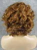 Wigs S24 Instock #27R Blonde Ladies' Heavy Density Lace Front Heat Resistant Synthetic Short Wavy Curly Wig