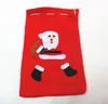 Gratis DHL Santa Sacks Christmas Strumpor Monogrammable Santa Claus Drawstring Red Bag, Monogramable Sack Väskor Candy Presentväskor CB009P