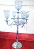 Candelabri di cristallo a 5 bracci all'ingrosso per la decorazione di nozze 12