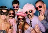 Mode Hot 58pcs / set Rolig foto Booth rekvisita hatt mustasch på en pinne bröllop födelsedagsfest favör