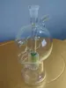 Livraison gratuite grossistes nouveaux os de crâne en verre Transparent dans le filtre narguilé/bong en verre + accessoires pot