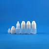 100 stycken/parti 2 ml LDPE PE -plastdropparflaskor med manipulationsbevis Tips Säkra juice pressbara flaskor