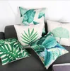 Groen Blad Bladeren Kussenhoes Decoratieve Banaanblad Almofada Monstera Funda Cojin Cojines Modern Home Decor