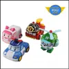 2015 Kinder ROBOCAR POLI Blase Action-Figur Spielzeug 4 Stück / Los koreanische Anime verwandelnde Robert-Puppen J061801 # DHL