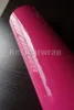 Premium Rose Pink 3 warstwy Glśni Winylowe Wysoki błyszczący folia owinięcia samochodu z pęcherzykiem z pęcherzykami Pojazdem Pokrywa rozmiar Folii: 1,52*20 m/rolka 5x65 stóp niski klej do kleju