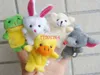 1000 pcs/lot DHL Fedex EMS Livraison Gratuite Mignon de Bande Dessinée Biologique Animal Doigt Marionnette En Peluche Jouets Enfant Bébé Faveur Poupées PNLO