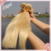 Soie de Cheveux Vierges Brésiliens Blonde Platinum 613 # Blonde Cheveux Brésiliens 3 Bundle Offres Non Transformés Cheveux Humains Blonde Armure