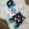 Baby Boy Clothes Spring Autumn Kids Boys Clothing Sets Cotton Newborn Clothes Sleeve Romper + Pants + Hat 3PCS Boys Outfits Children Clothes