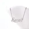 Personalisierte Namenskette für Damen, personalisierte Namensschild-Halskette Sarah, Edelstahl, Gold und Silber, individueller Schmuck 2733