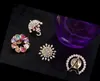 Romântico sol Broche de Ouro Banhado A Jóia Para As Mulheres Esmeralda Pin Broches De Cristal Moda Cachecol Bijoux Acessórios