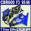 Parti di stampaggio ad iniezione per HONDA CBR 600 F4 1999 2000 kit carenatura completa fiamme rosse 99 00 CBR600 F4 carenature YAVFB