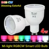 85-265V MILIGTE 2.4G 무선 E27 GU10 RGBW RGB + 쿨 화이트 RGB / WW RGB + 따뜻한 화이트 4W 6W 9W PAR30 LED 조명 Dimmable 전구 램프