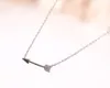 Goud Zilver Rose goud Kleine Horizontale Pijl hanger ketting Hanger voor Dames Eenvoudig Schattig Zijwaartse Pijl Ketting voor Heren4966082