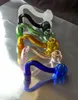 Wholesale free shipping new S stained glass pot, glass Hookah / glass bong accessories, 7 colors to choose from, color random