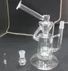 Fashion desigh 8.7 inch vortex Glass Recycler glass bong Glass concentrated oil rigs Glass oil dabbers 14.4mm 18.8mm