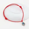 Justerbart armband. 100 st Hamsa Handsträng Evil Eye Lucky Red Color Wax Cord Justerbar