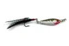 Hengjia 50st / lot bly bete 6g 8cm Färgglada Fiske Lures Crappies Fiske Tackle Metal Bait Feather Hook 64g 4 Färger