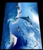 Пользовательские фото пол обои 3D стереоскопический 3D дельфины пол 3d росписи ПВХ обои самоклеющиеся пол wallpaer 20157013