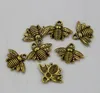 Hot sell ! 210 pcs Antique silver / Gold / Bronze Zinc Alloy Lovely Single-sided Bee Charm Pendant 16x20mm DIY Jewelry