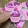 10PCS Sequined Cake Embroidery Patches for Clothing Bags Iron on Transfer Applique Sequins Patch for Garment DIY Sew on Embroidery236K