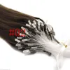 Whole- 14 - 24 0 8g s 160g lot 200s lot Micro Loop Hair Extensions 1# 1B# 2# 4# 6# 27# 99J# 27# 613# color hair2670