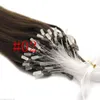 Hurtownia-14 "- 24" 1 g / s 100g / lot 100s / lot Micro Loop Hair Extensions 1 # 1b # 2 # 4 # 6 # 27 # 99J # 27 # 613 # DHL Free Shpping