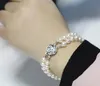Bracelet de perles naturelles de 9 à 10 mm Bracelet de perles de couleurs mélangées Presque circulaire immaculé Célébrités lumineuses très brillantes