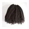 8pcs clip dans les extensions de cheveux humains bouclés naturel noir mongol crépus cheveux extensions de cheveux clip ins