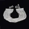 Gratis frakt med spårningsnummer Toppförsäljning 925 Silverarmband Snake Bone Row Chains Armband Silver Smycken 10st/Lot billigt 1596