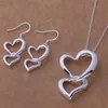 Mixed Fashion Jewelry Set 925 Silver necklace & earrings for women to send his girlfriend / wife gifts free shipping 9set/lot 1466