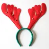 Chifre de natal Antler faixa de cabelo para crianças e meninas, vermelho headband festa do bebê com seis pequenos sinos, acessório de cabelo de alta qualidade,